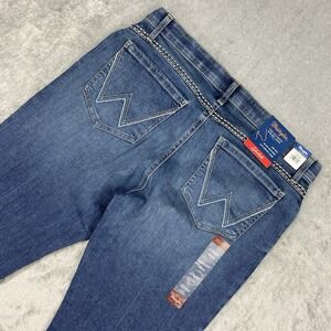 Wrangler Jeans Size 13x34 (fit 35x32.5) Shiloh Ultimate Riding No Gap Waist Band
